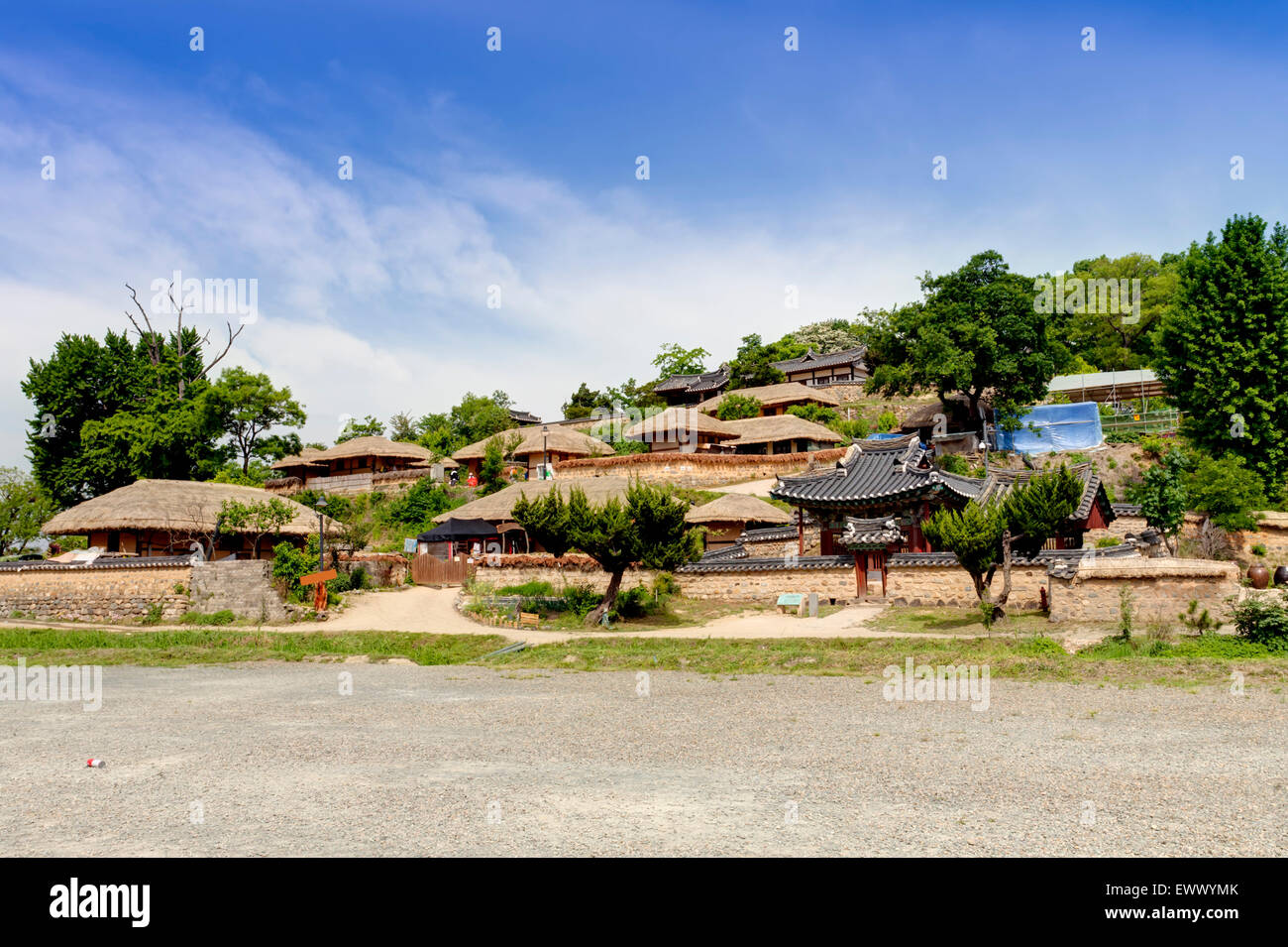 Yangdong traditional village was built in the 14th-15th centuries  located at Gyeongju, South Korea. Stock Photo