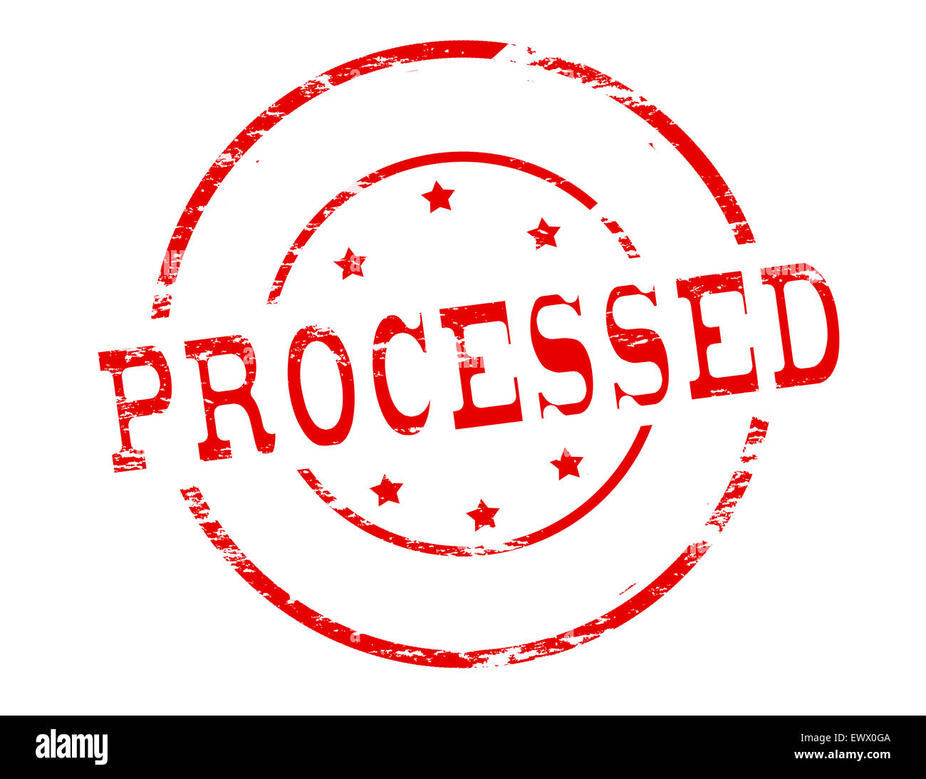 Rubber stamp with word processed inside, illustration Stock Photo Alamy