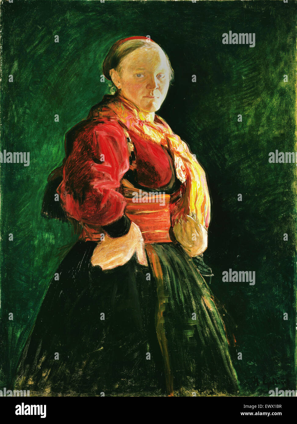 Halfdan Egedius, Portrait of Mari Clasen 1895 Oil on canvas. National Museum of Art, Architecture and Design, Oslo, Norway. Stock Photo