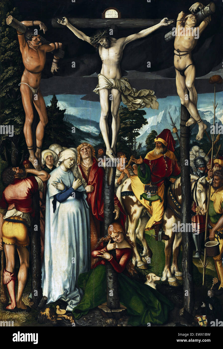 The crucifixion of christ oil art hi-res stock photography and images -  Alamy, image size:888x1390