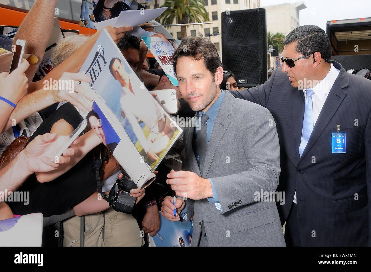Los Angeles, CA, USA. 1st July, 2015. Paul Rudd at the induction ...