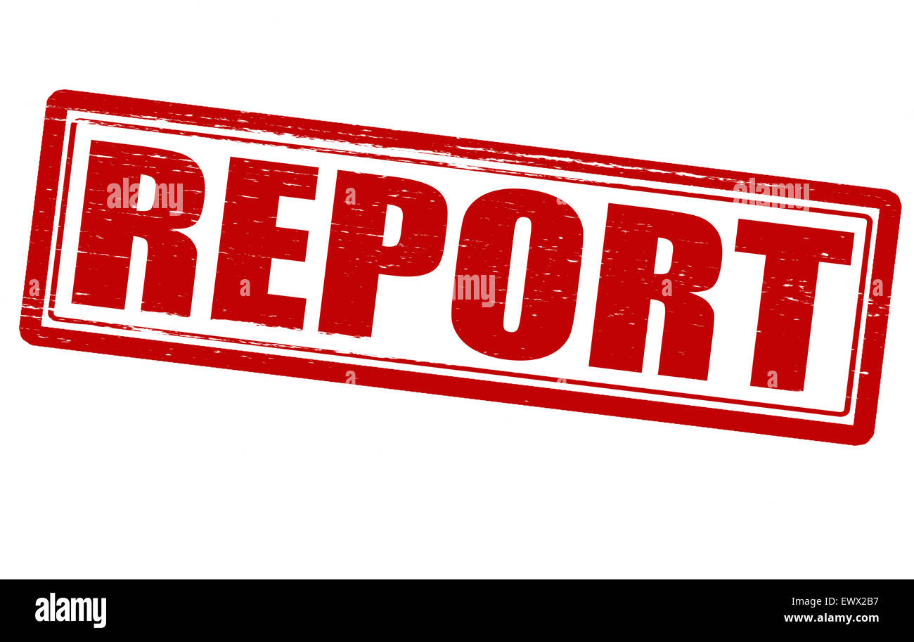 Stamp with word report inside, illustration Stock Photo Alamy