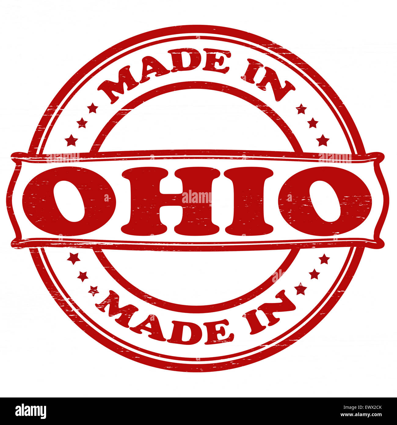 Stamp with text made in Ohio inside, illustration Stock Photo Alamy