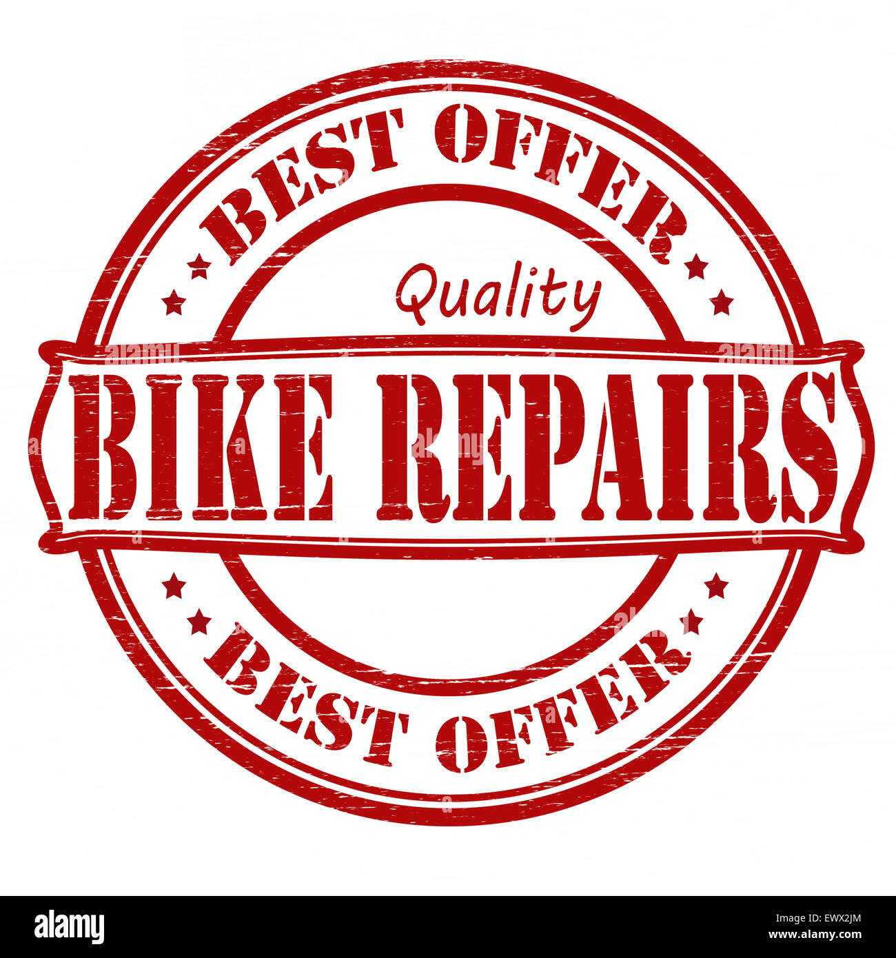 Stamp with text bike repairs inside, illustration Stock Photo