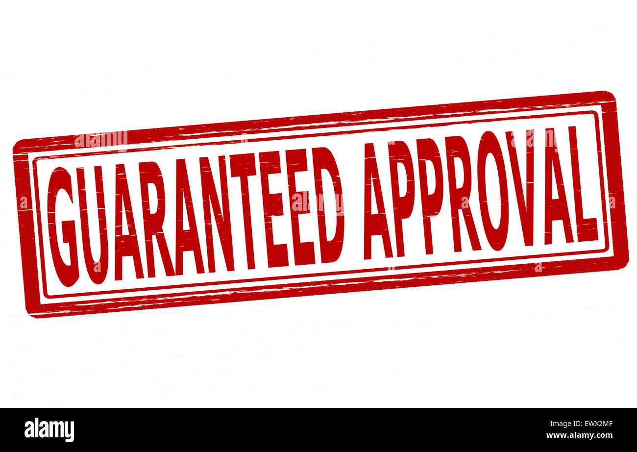 Stamp with text guaranteed approval inside, illustration Stock Photo