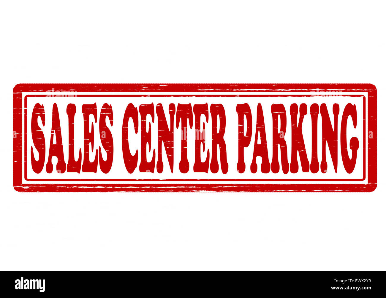 Stamp with text sale center parking inside, illustration Stock Photo