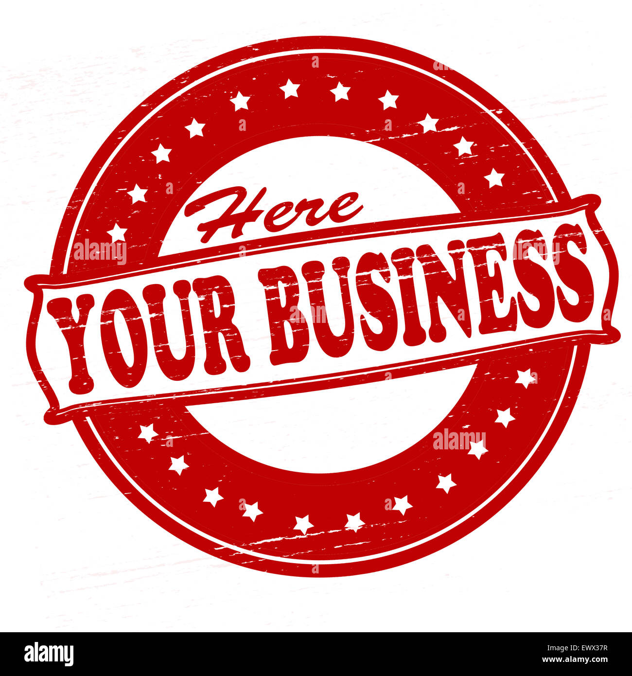 Stamp with text your business inside, illustration Stock Photo - Alamy