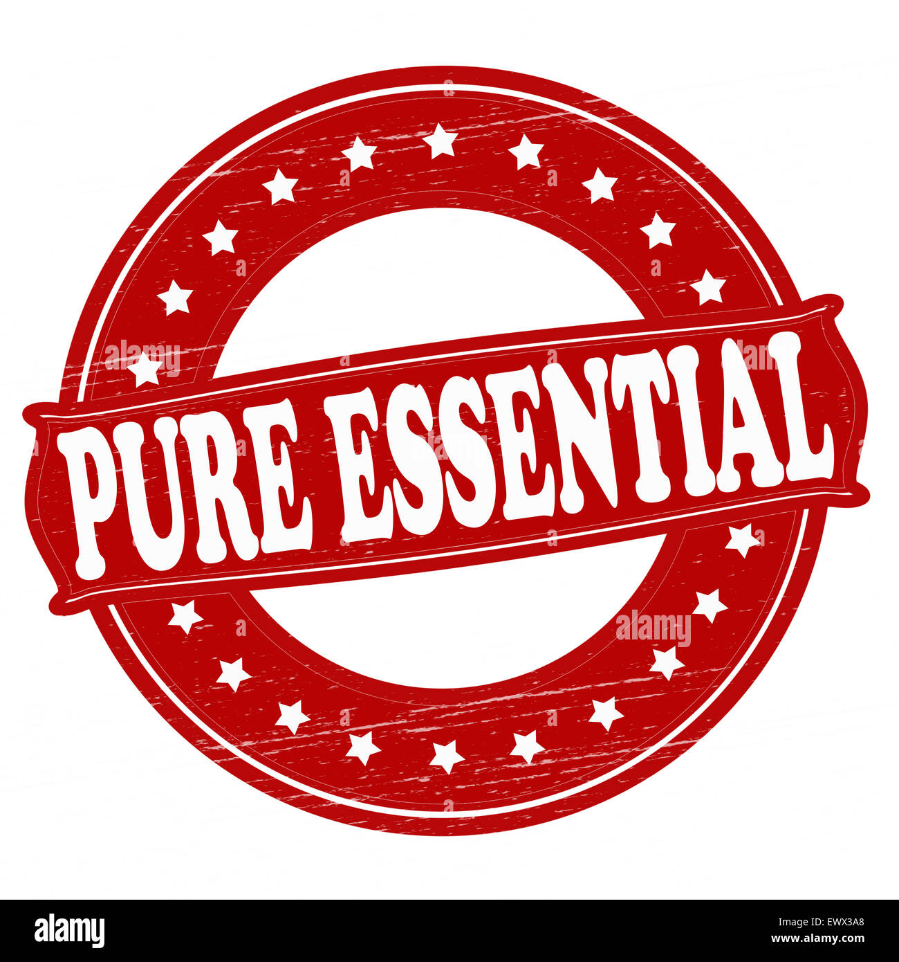 Stamp with text pure essential inside, illustration Stock Photo - Alamy