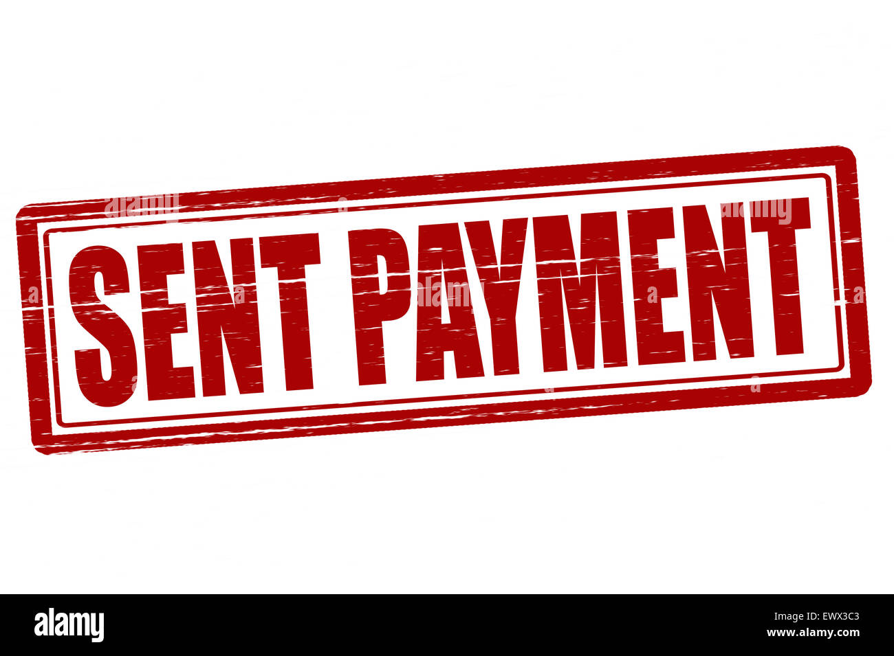 Stamp with text sent payment inside, illustration Stock Photo - Alamy