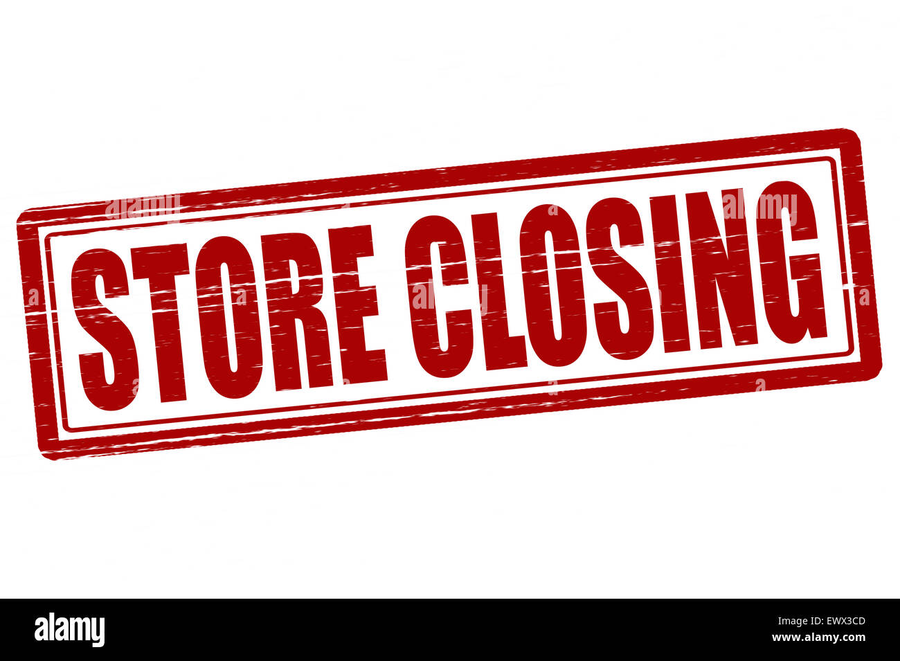 Stamp with text store closing inside, illustration Stock Photo