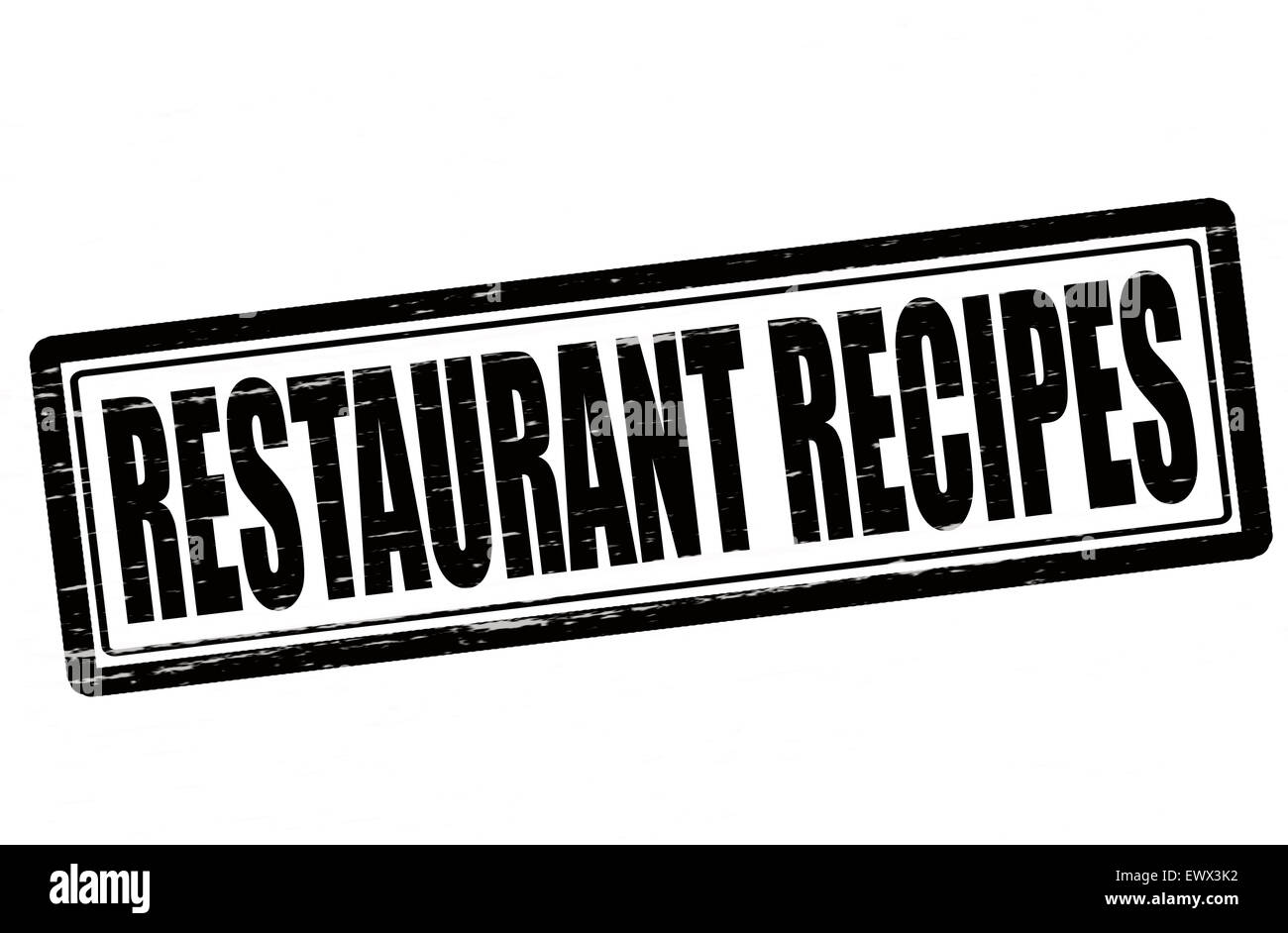 Stamp with text restaurant recipes inside, illustration Stock Photo