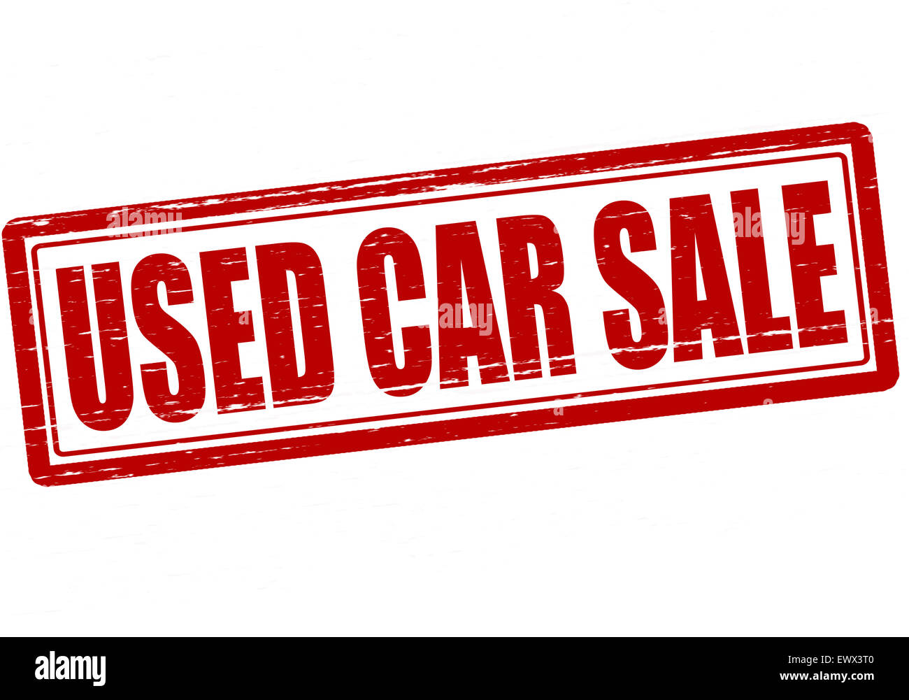 Stamp with text used car sale inside, illustration Stock Photo