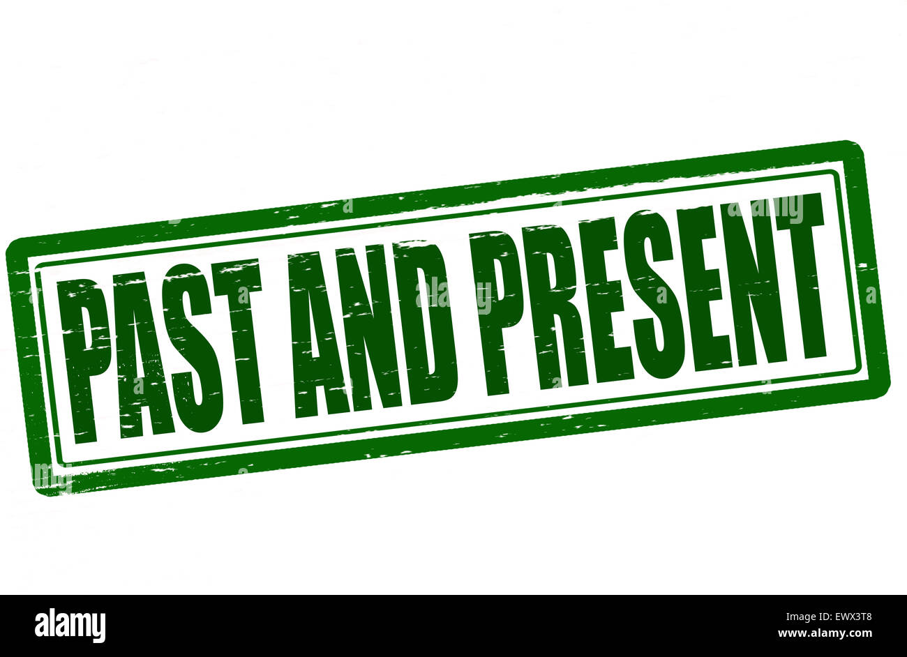 Stamp with words past and present inside, illustration Stock Photo Alamy