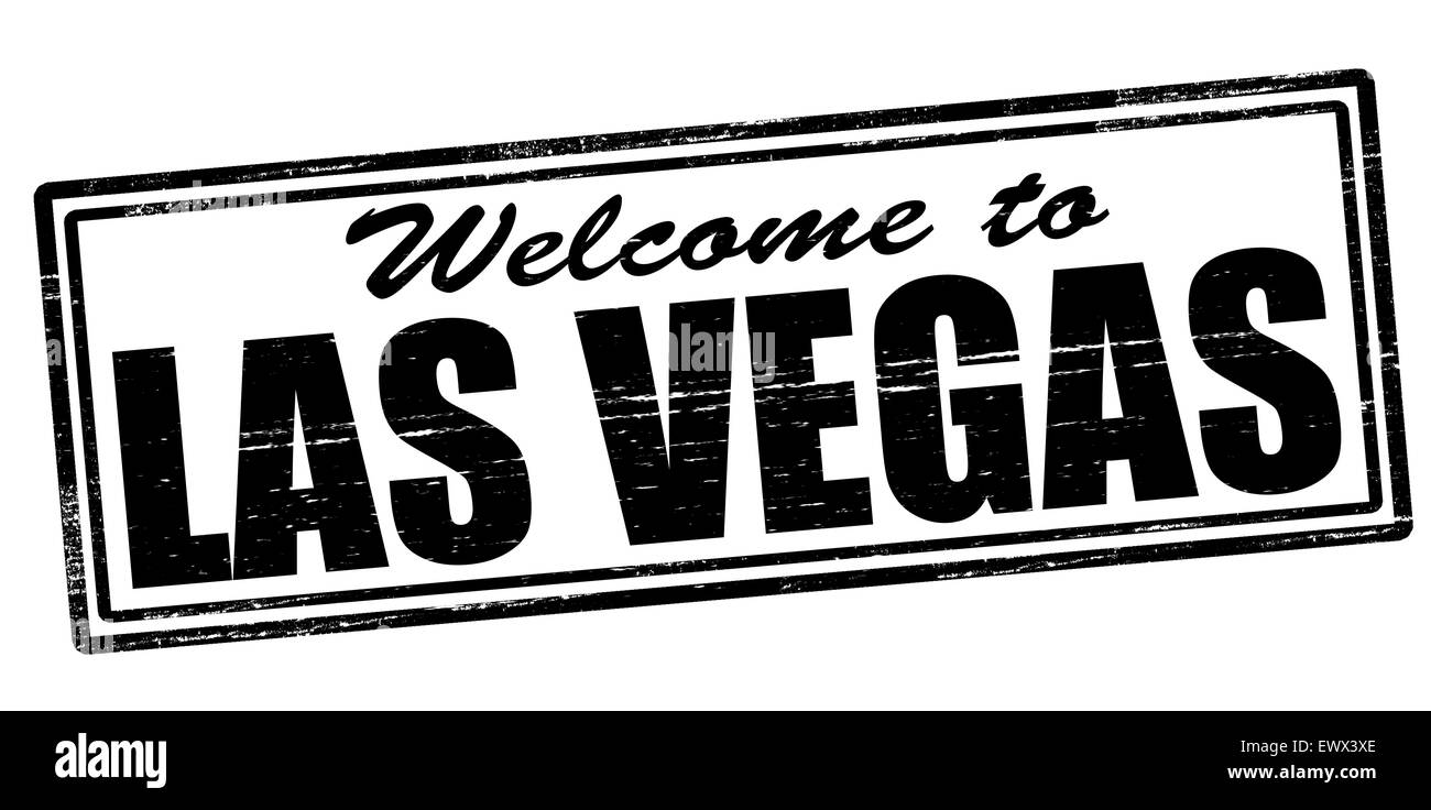 Stamp with text welcome to Las Vegas inside, illustration Stock Photo