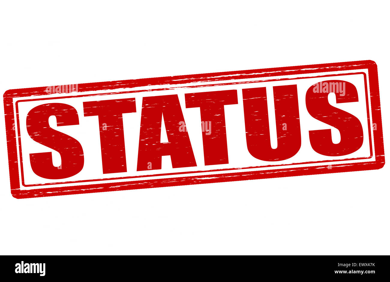 Stamp with word status inside, illustration Stock Photo Alamy