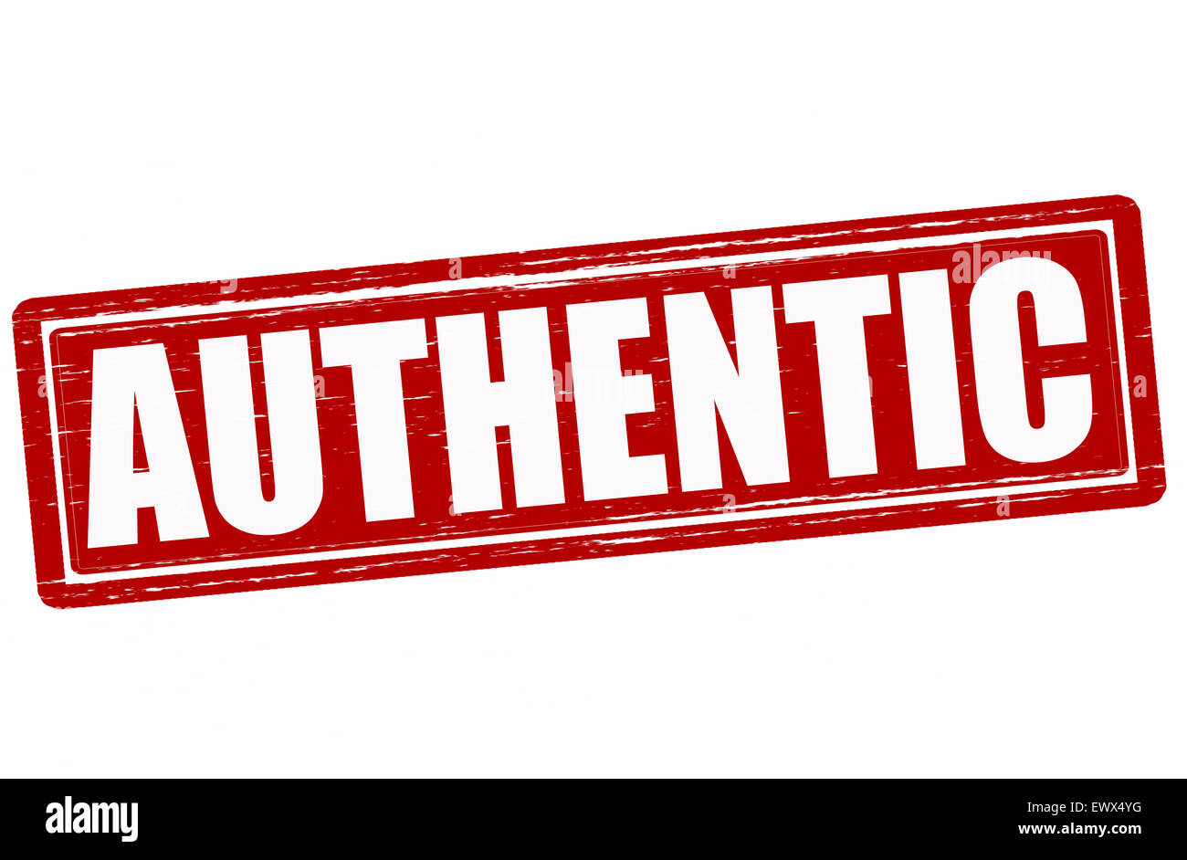 Stamp with word authentic inside, illustration Stock Photo - Alamy