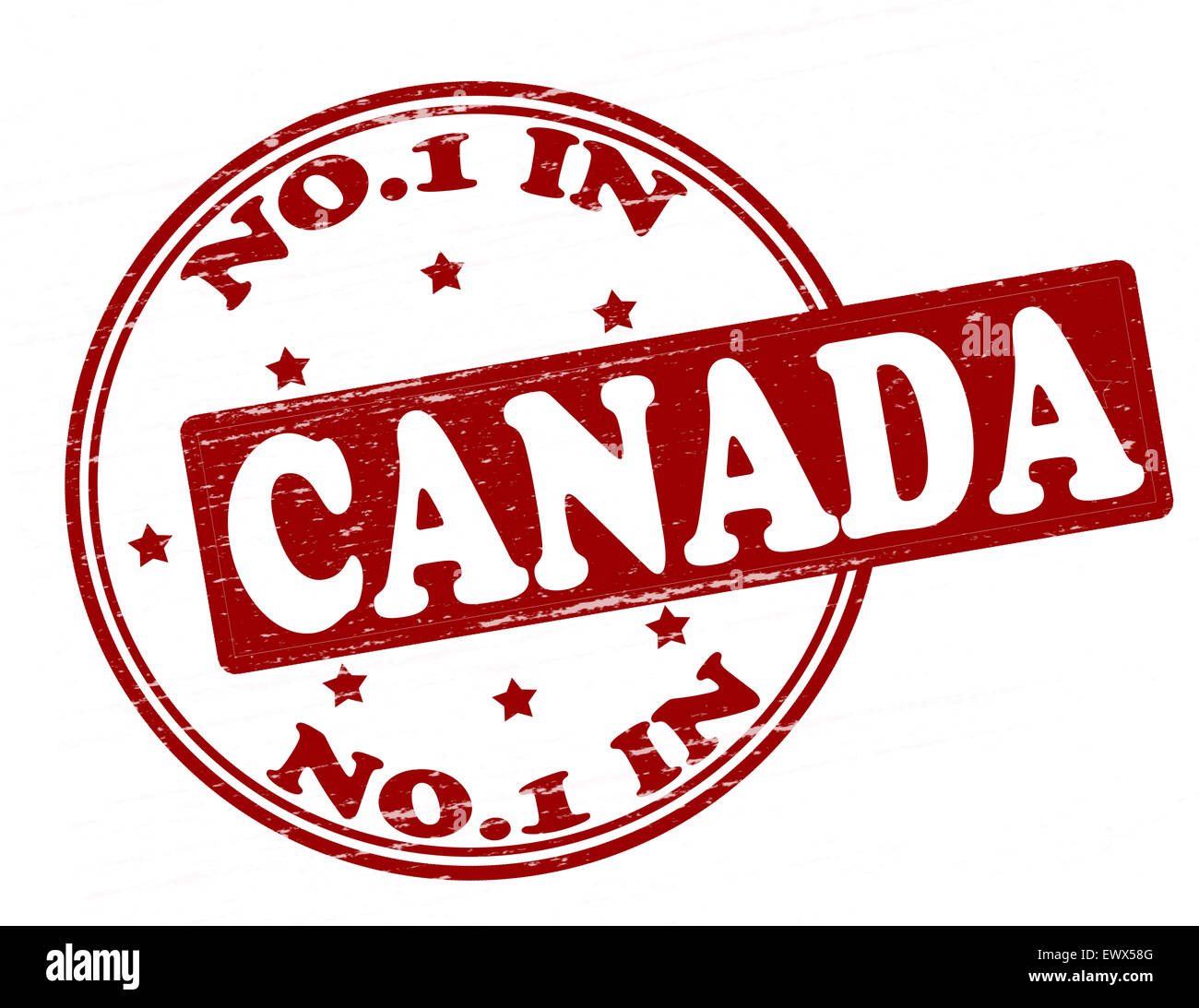 Stamp with text no one in Canada inside, illustration Stock Photo
