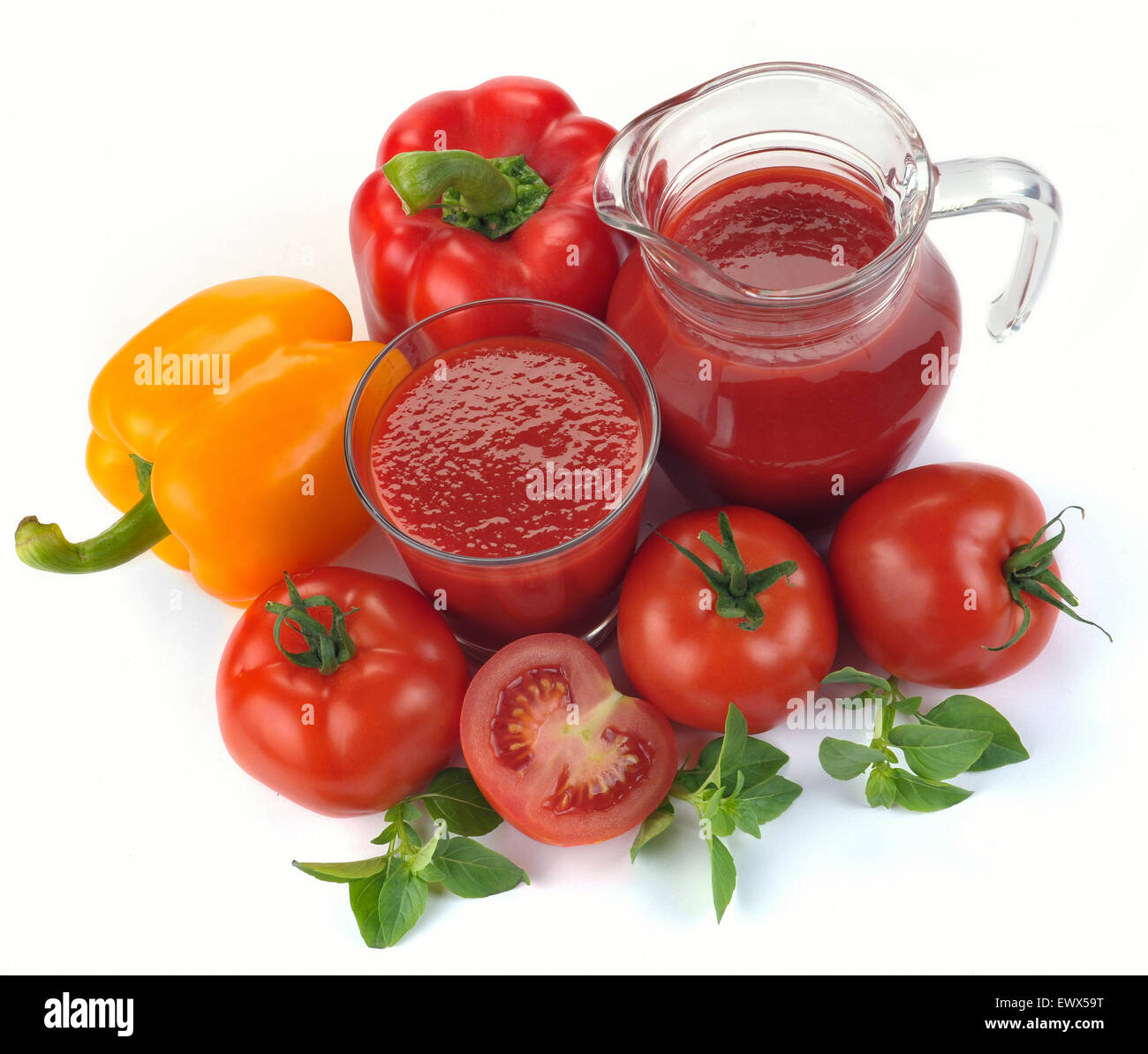 juice and tomato sauce Stock Photo Alamy