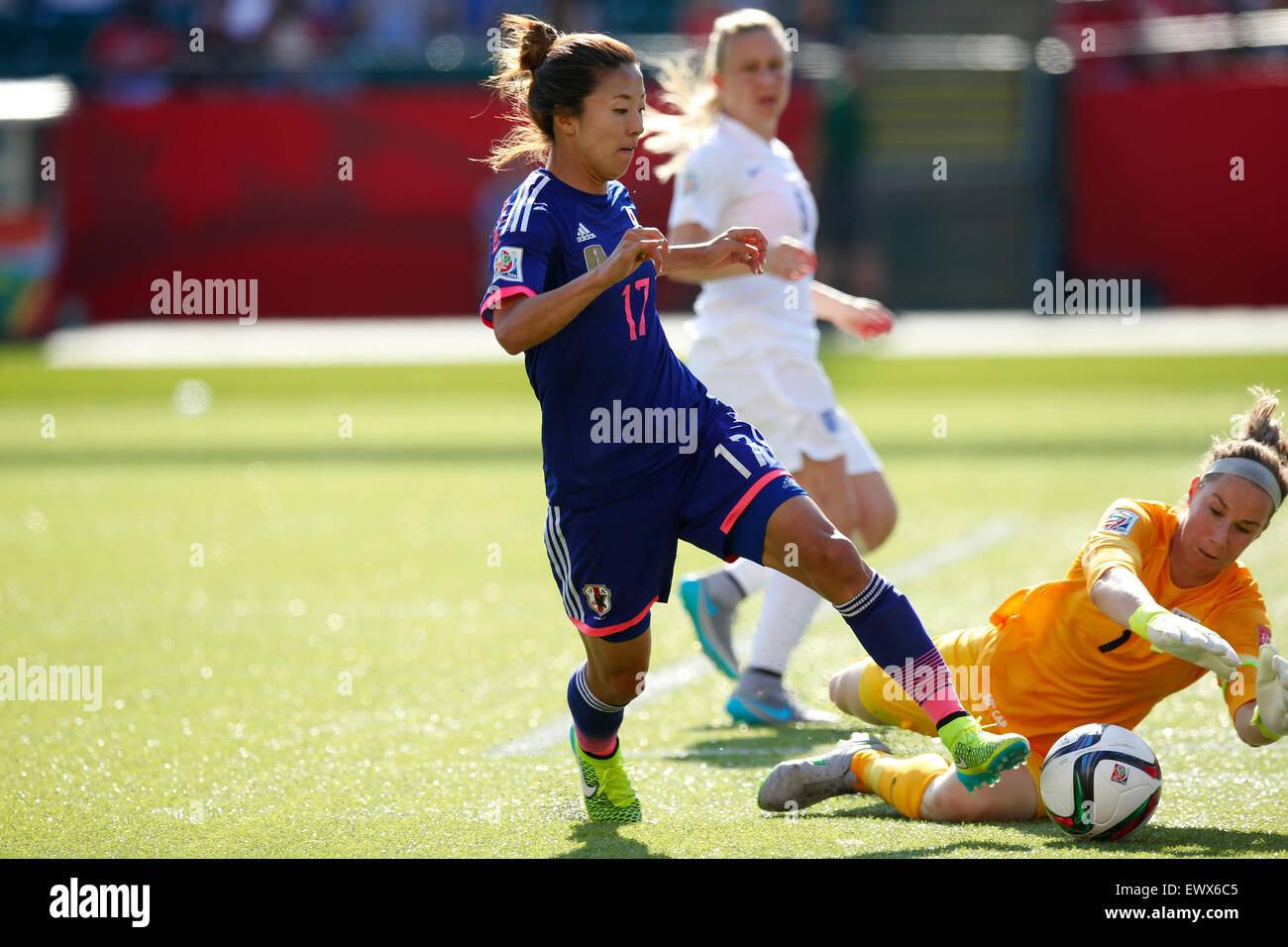 Yuki Ogimi (JPN), JULY 1, 2015 - Football / Soccer : FIFA Women's World Cup Canada 2015 Semi-final match between Japan 2-1 England at Commonwealth Stadium in Edmonton, Canada. (Photo by AFLO) Stock Photo