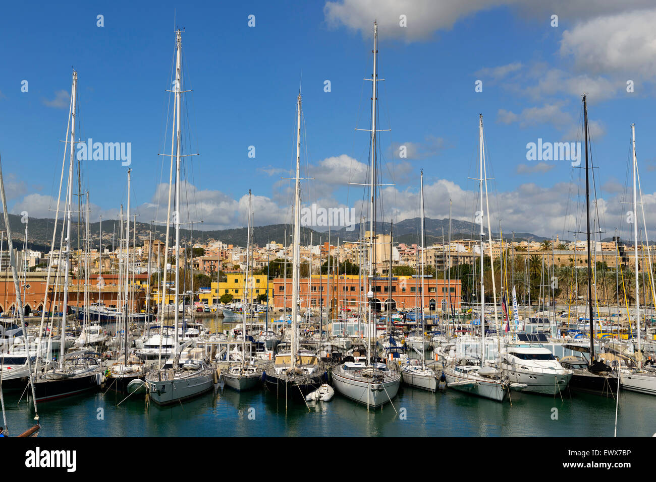 Harbor, Palma de Mallorca, Mallorca, Balearic Islands, Spain Stock Photo