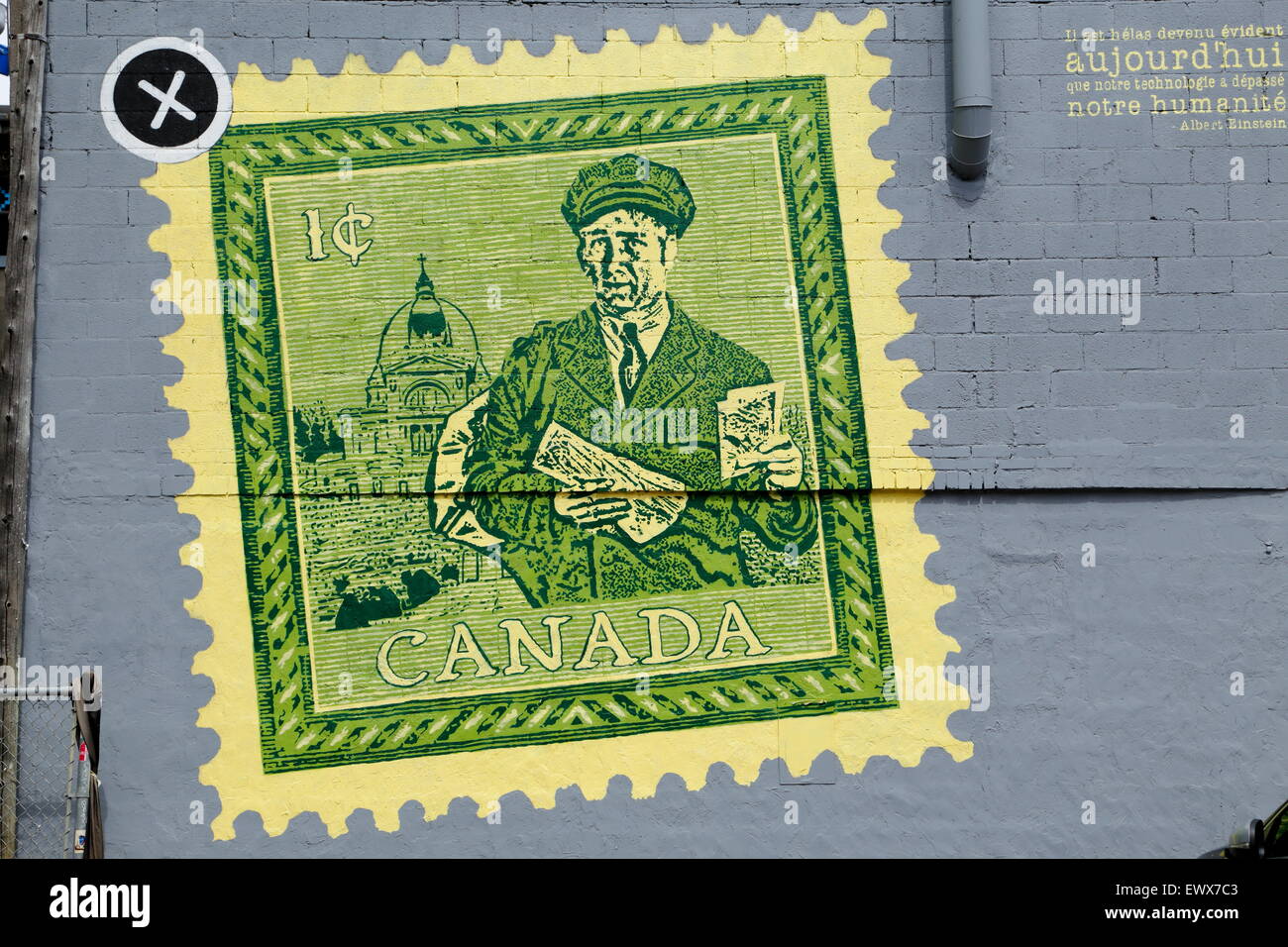 Wall painting at the Boulevard Saint Laurent, Montreal, Quebec Province