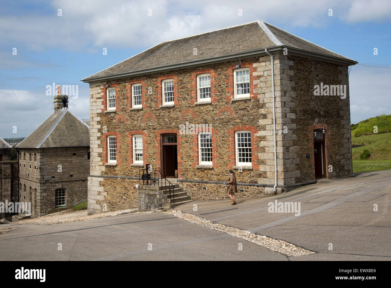 Historic buildings at Pendennis Castle, Falmouth, Cornwall, England, UK Stock Photo