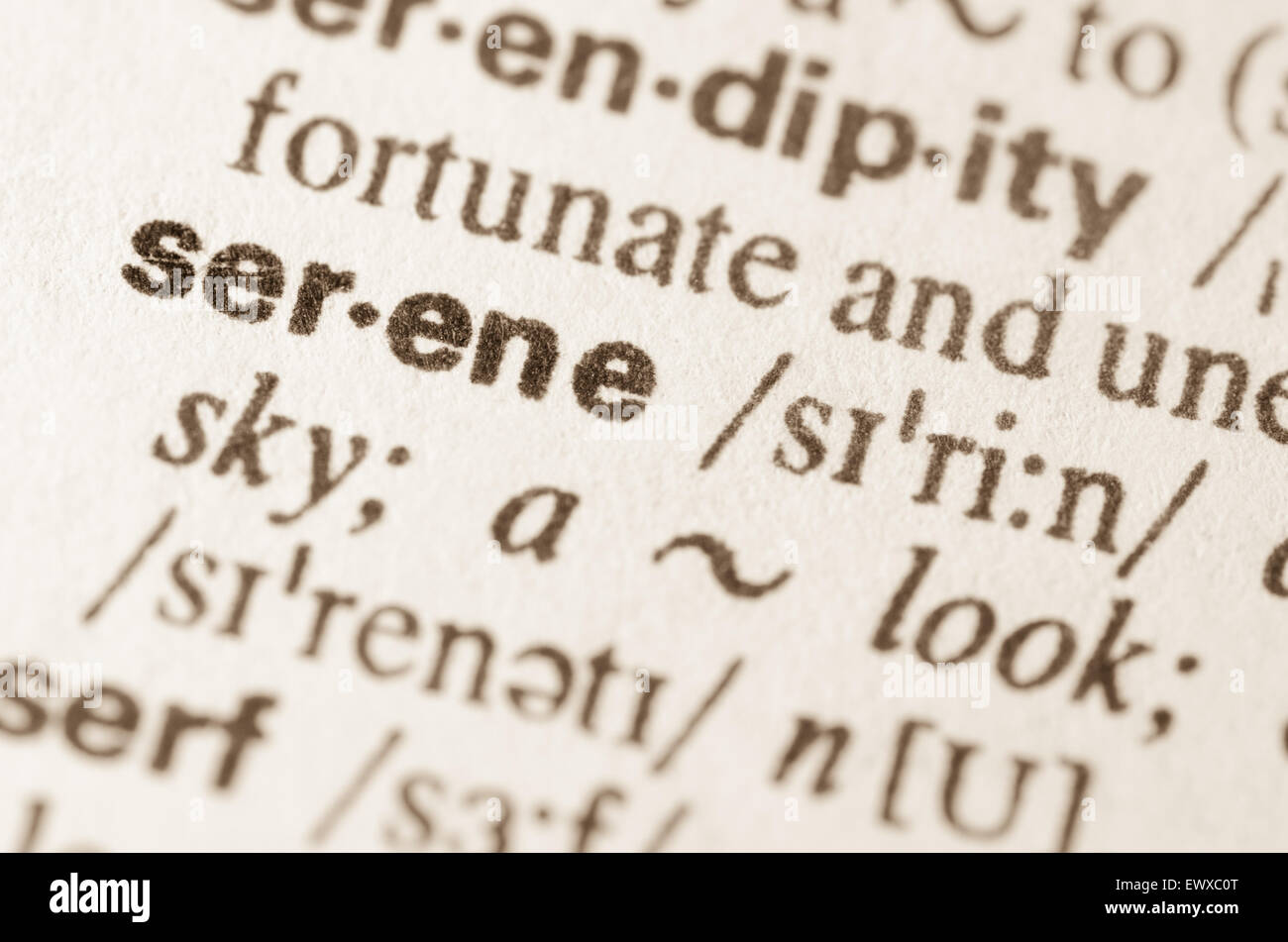 Definition of word in dictionary Stock Photo Alamy