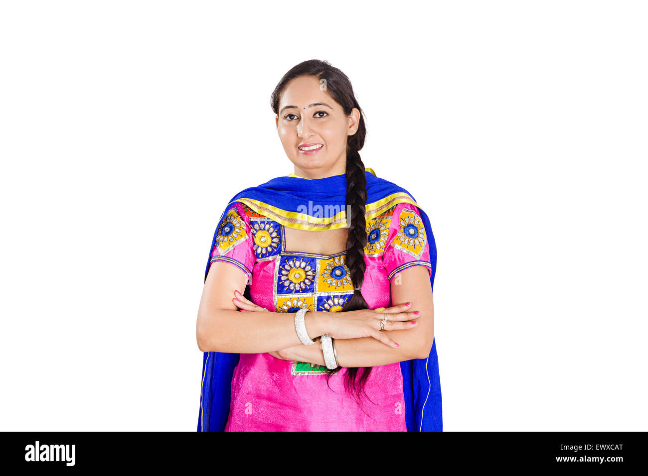1 indian Punjabi woman Standing pose Stock Photo