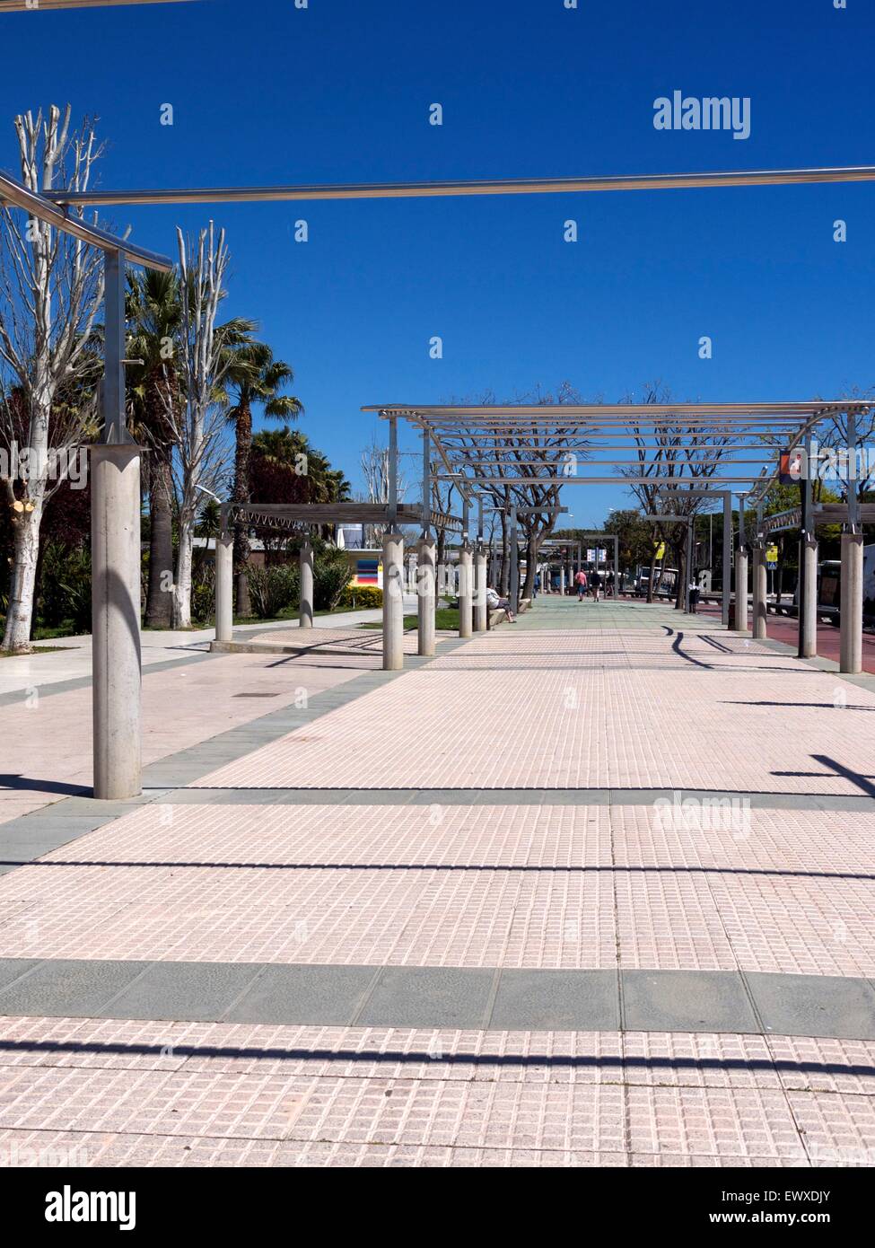 Promenade in a holiday resort in Spain Stock Photo