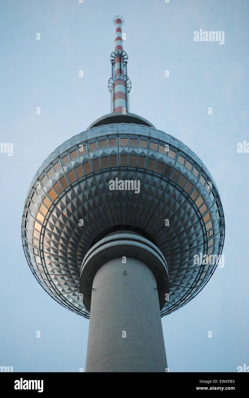 Sphere at the top of the Berlin Television Tower, Germany Stock Photo