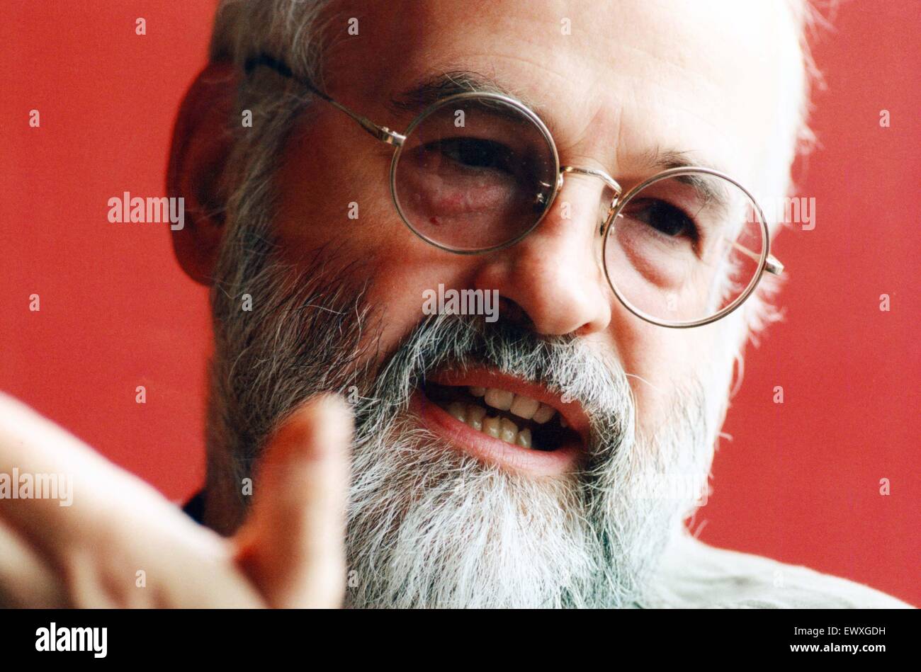 Terry Pratchett, an English author of fantasy novels. 6th June 1996. Stock Photo