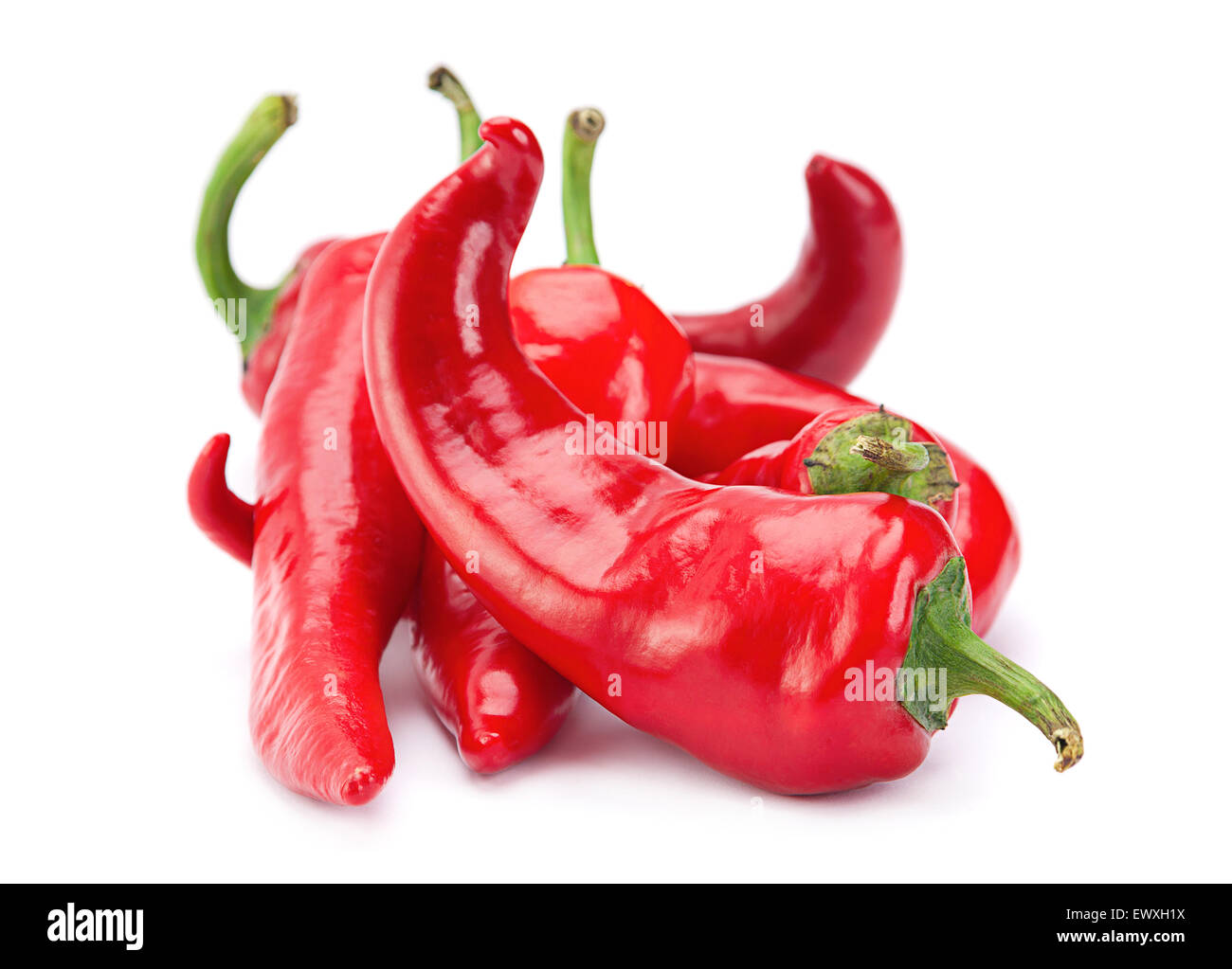 Red chilli pepper isolated on white background Stock Photo
