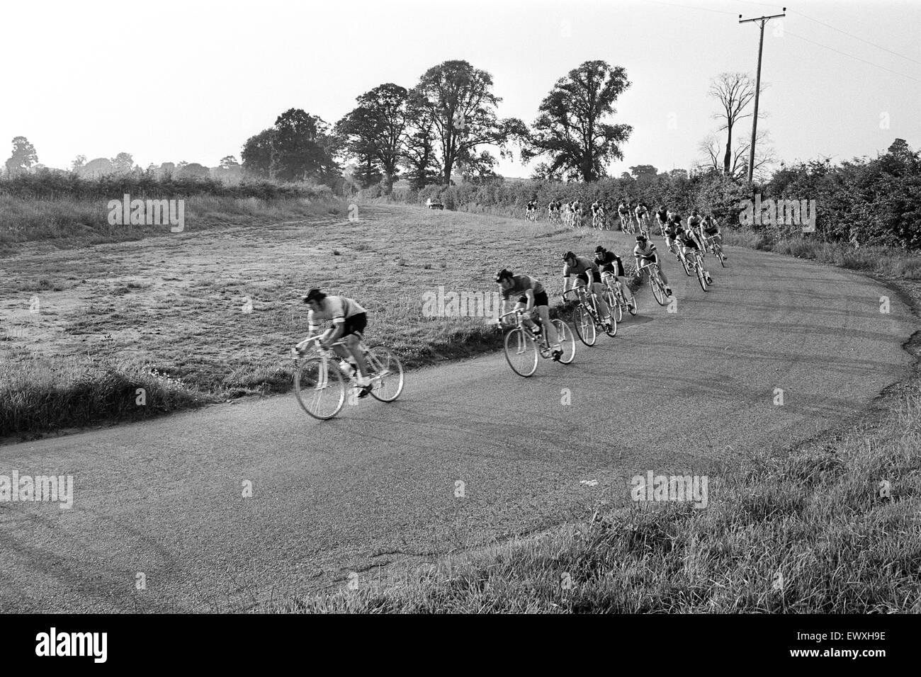 Cycling club in Reading, Berkshire.  11th August 1974. Stock Photo