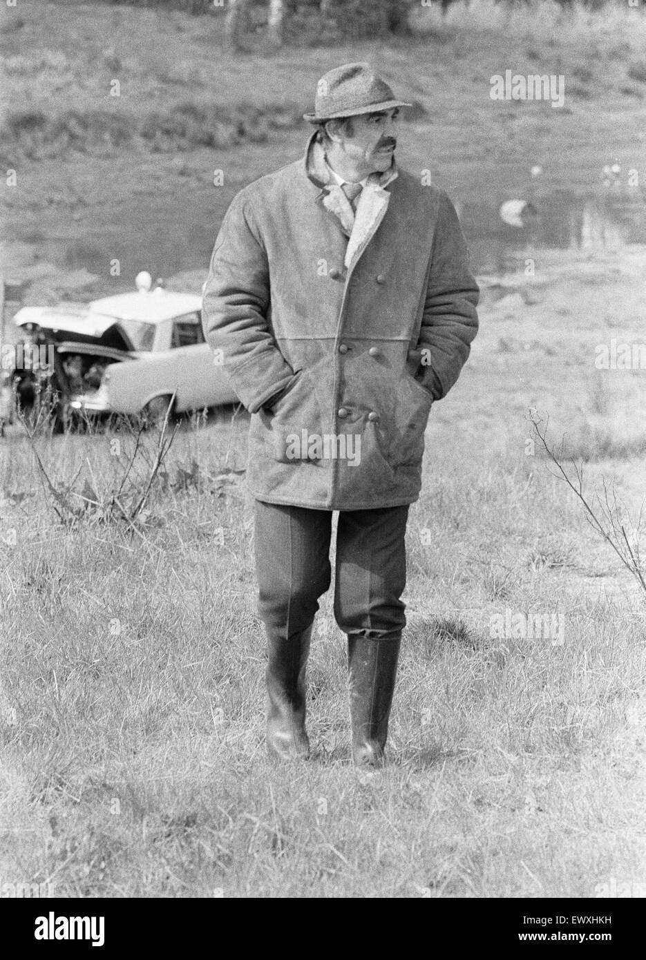 Sean Connery during location filming in Bracknell for the movie