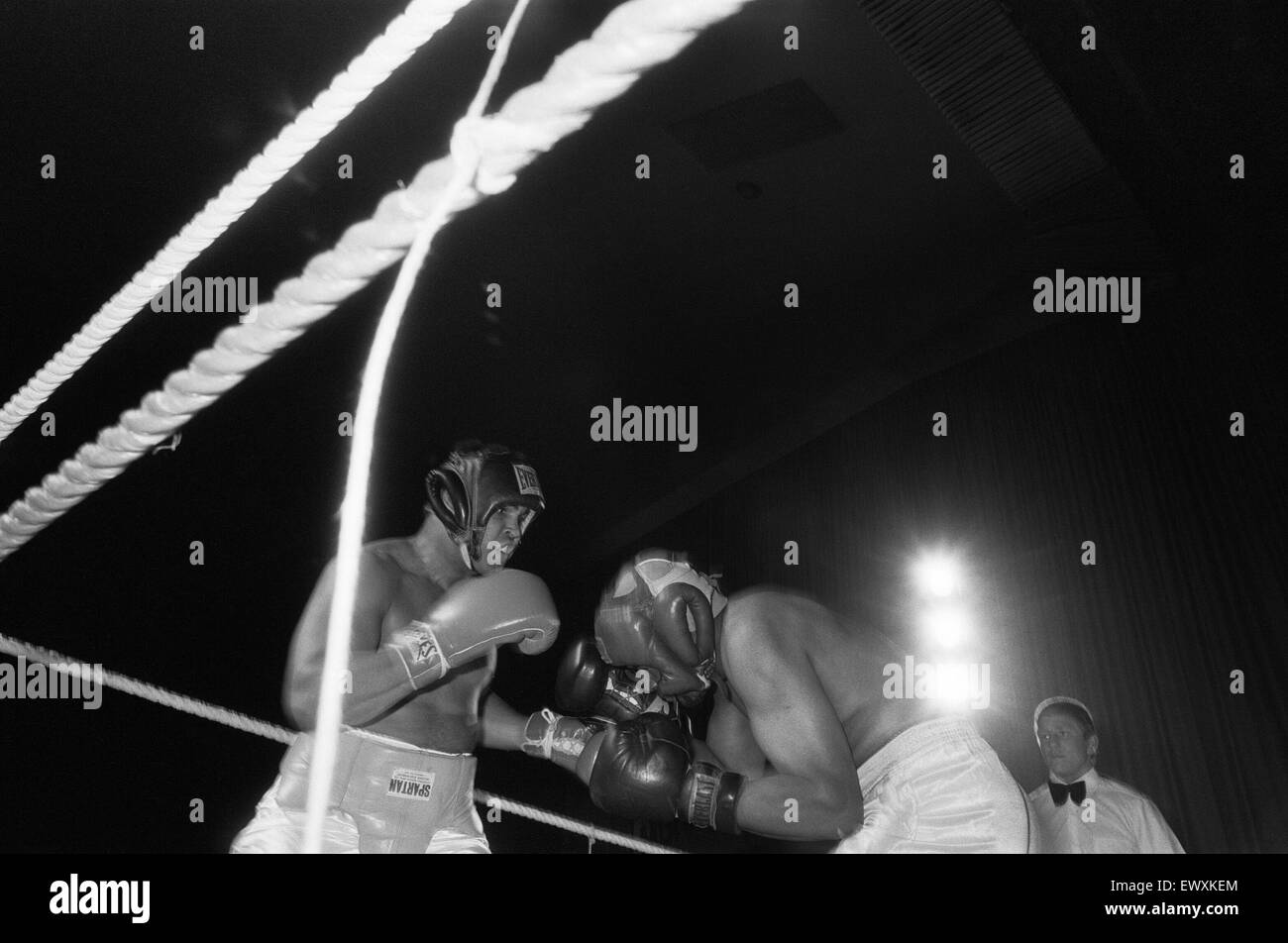 Muhammad Ali at boxing exhibition match in Birmingham. 7th June 1979