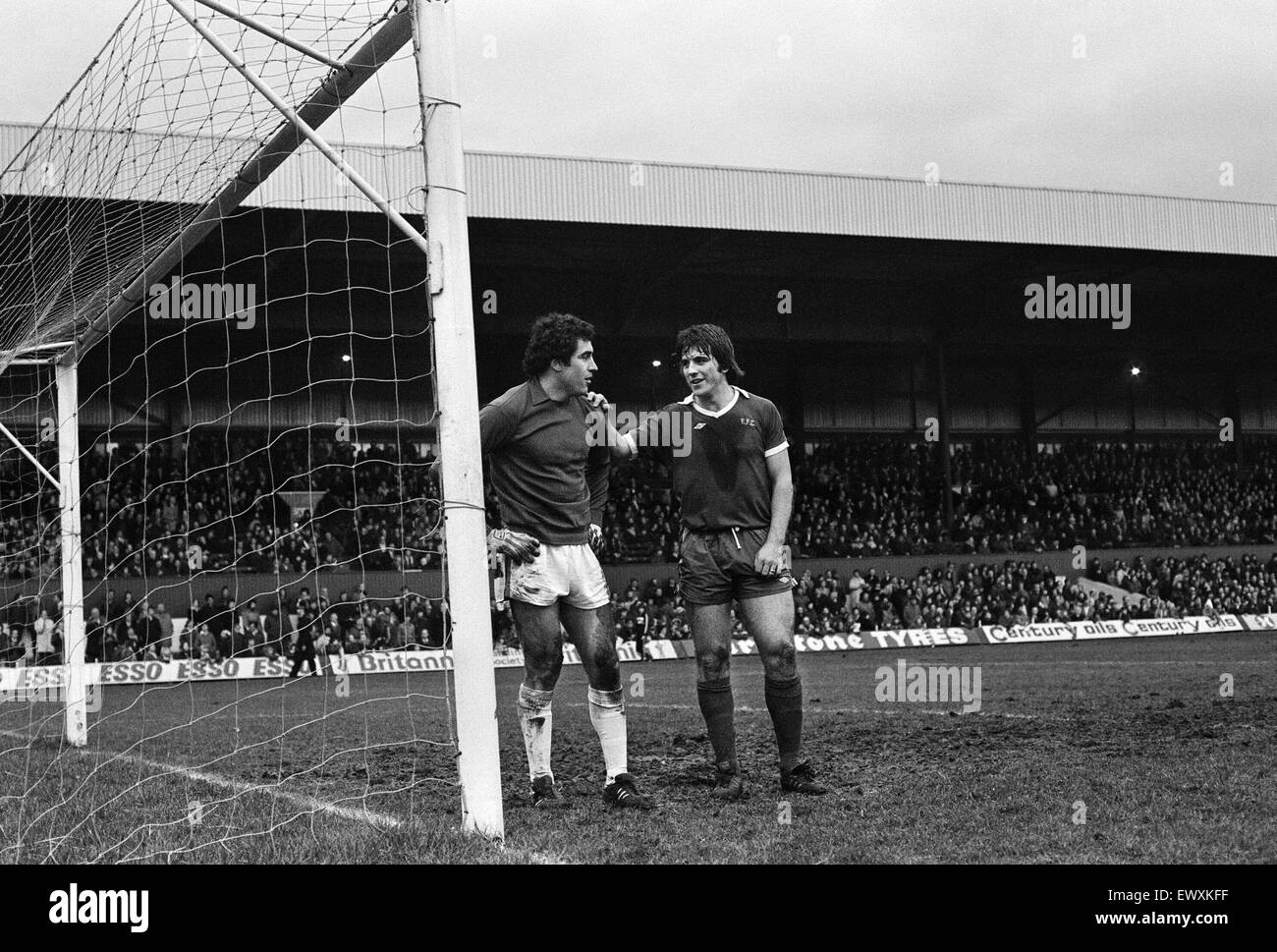 Photo Ancienne De Bob Latchford, Joueur D'Everton, En Action (Division 1) - Années 70