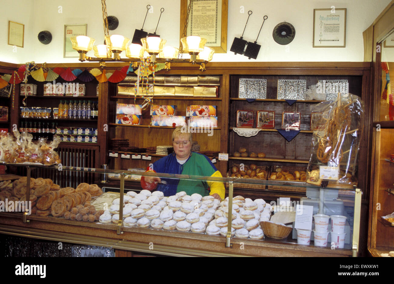DEU, Germany, Aachen, baker´s shop at the Oppenhof Avenue.  DEU, Deutschland, Aachen, Baeckerei an der Oppenhof Allee. Stock Photo