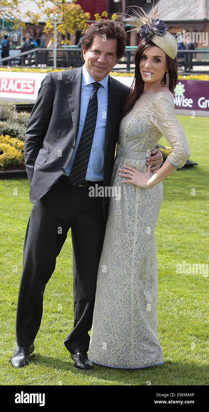 The 2015 Punchestown Festival - Gold Fever Ladies Day - 'Best Dressed Competition' final  Featuring: David Goldin, Nancy Ferraro Where: Dublin, Ireland When: 01 May 2015 C Stock Photo