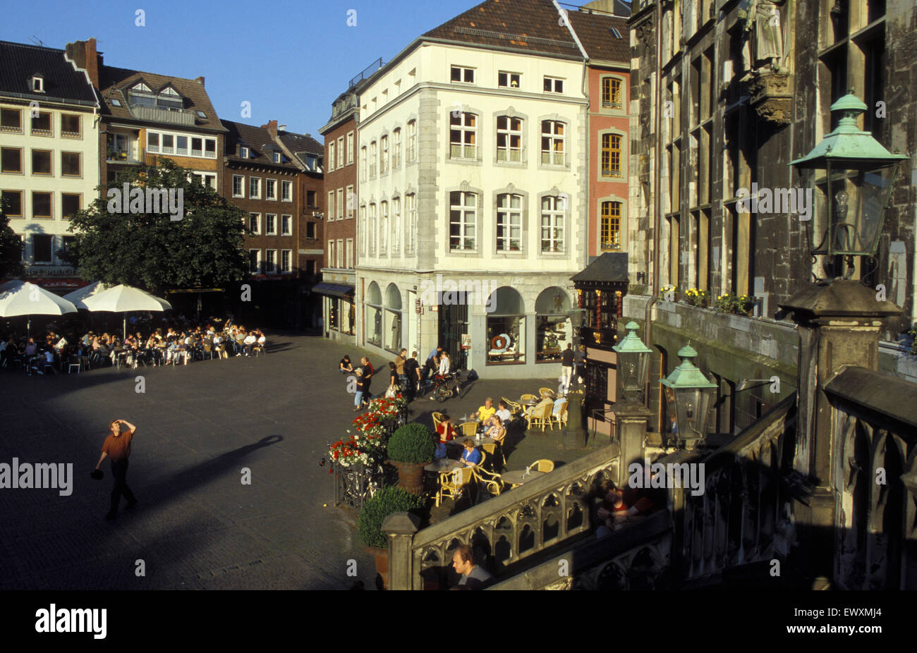 DEU, Germany, Aachen, the market at the town hall.  DEU, Deutschland, Aachen, der Markt am Rathaus. Stock Photo