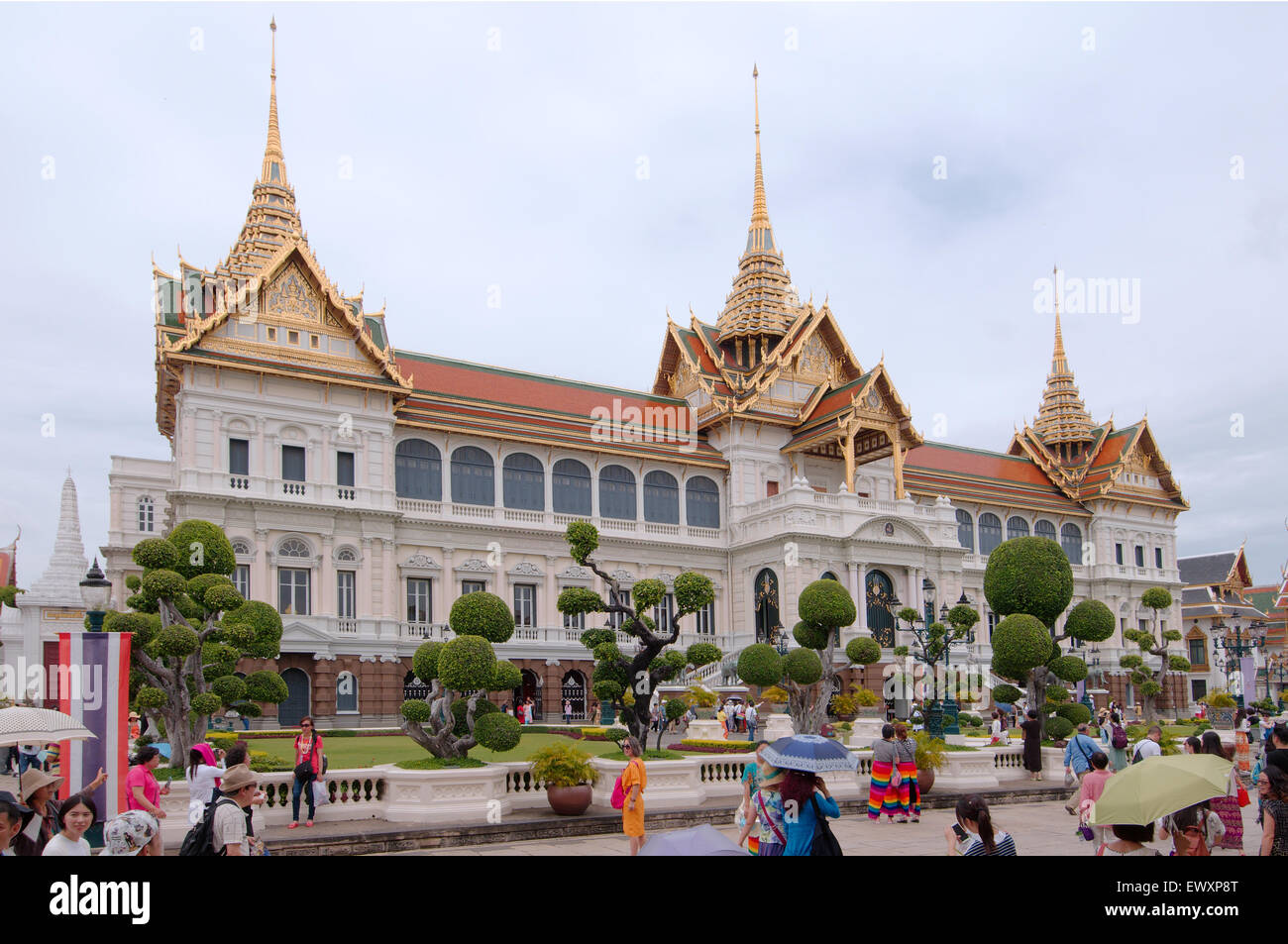 Chakri Maha Prasat in the Grand Palace,  - Phra Borom Maha Ratcha Wang,  Bangkok, Thailand Stock Photo