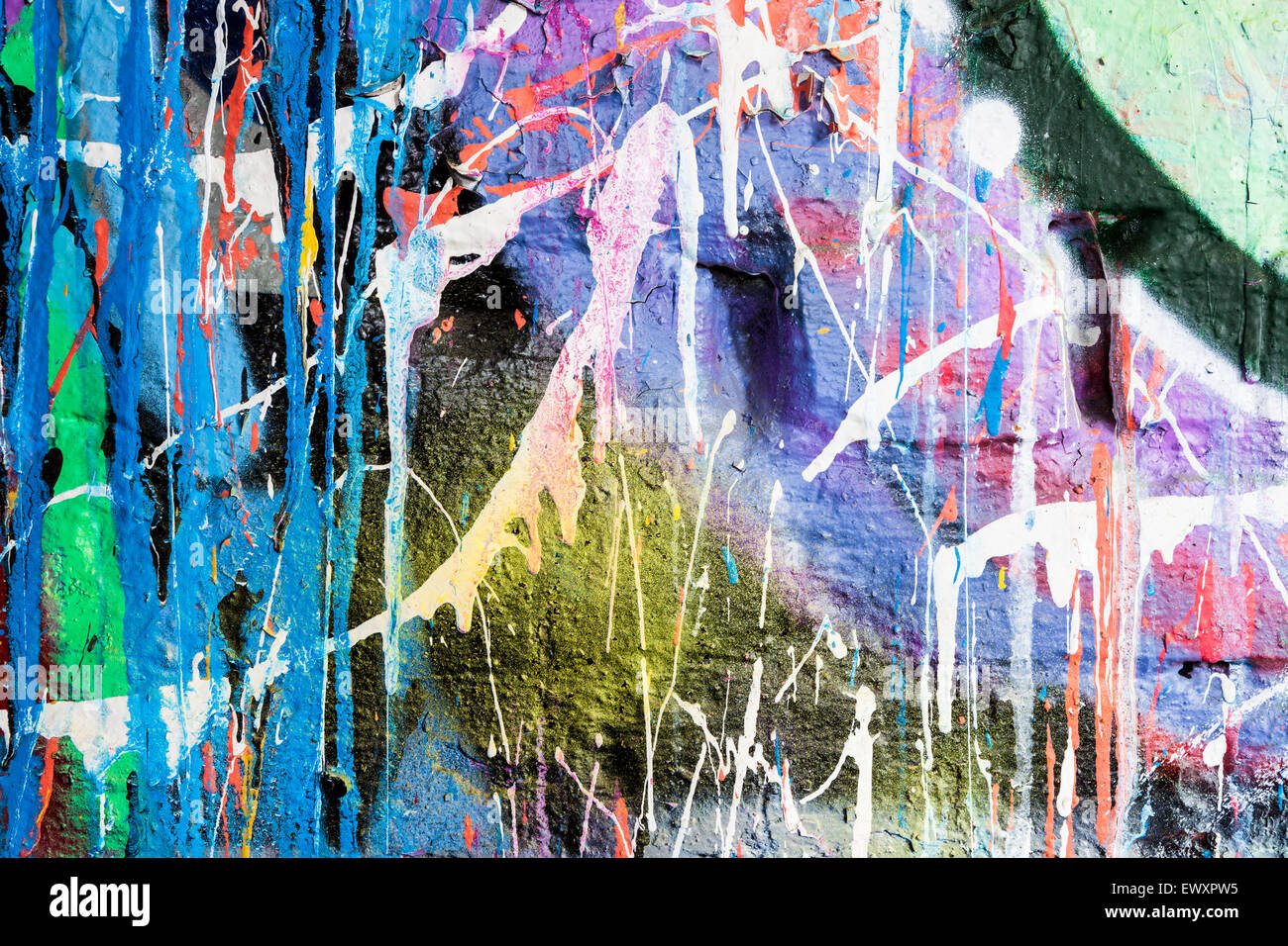 Dripping paint graffiti wall Stock Photo Alamy