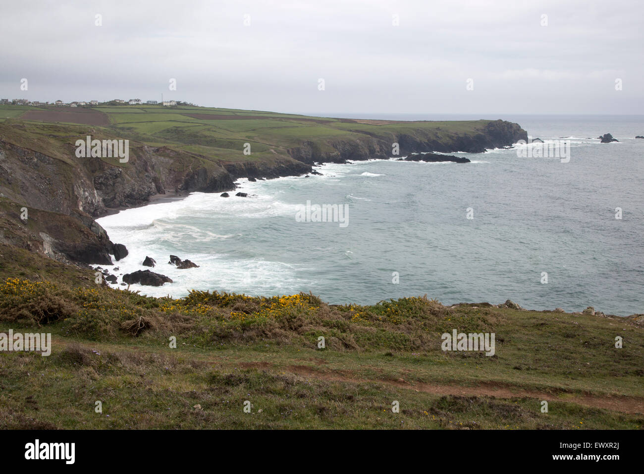 Coastal scenery on the Lizard Peninsula coast, Cornwall, England, UK ...