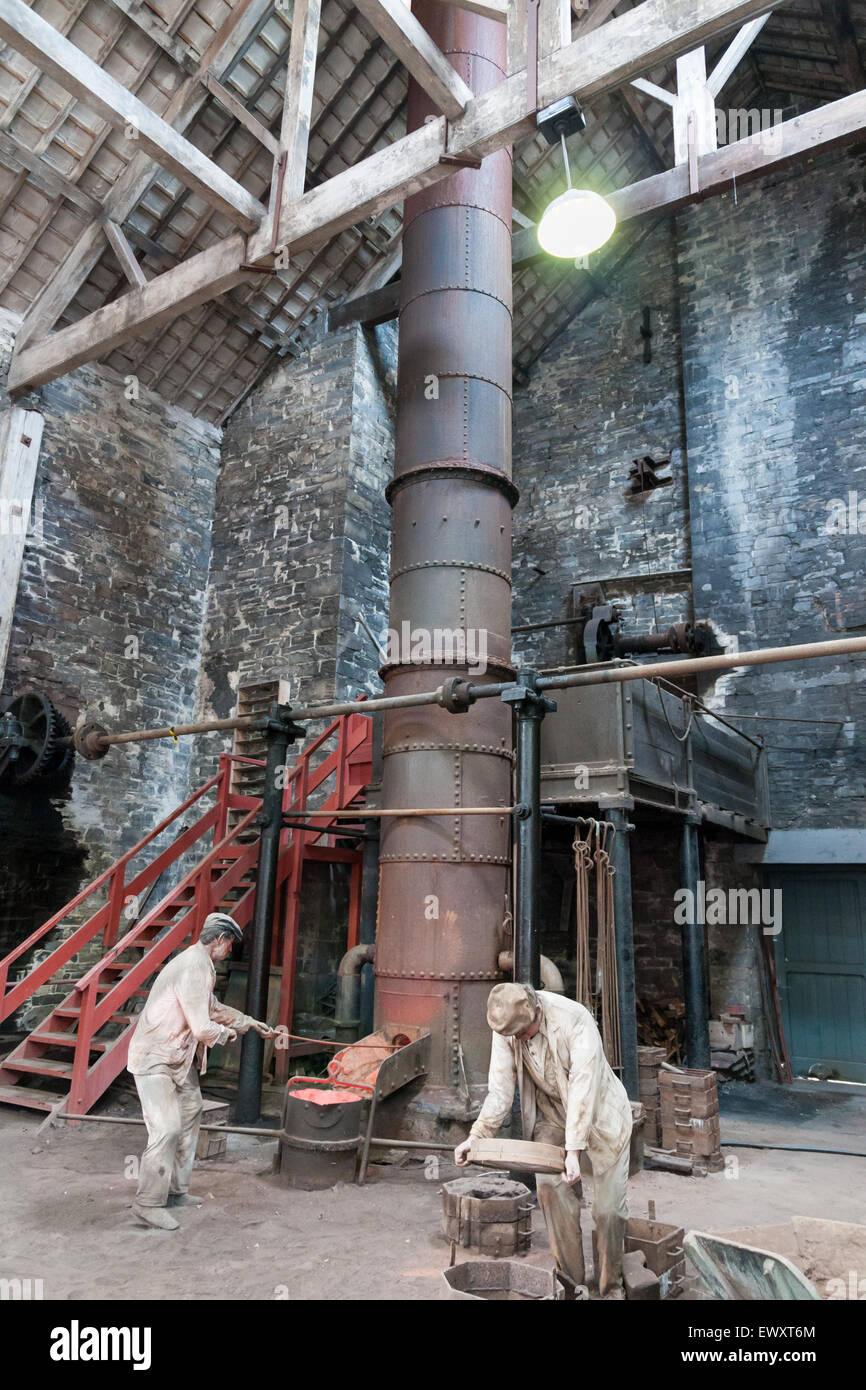 Interior furnace display at the National Slate Museum in Llanberis North Wales Stock Photo