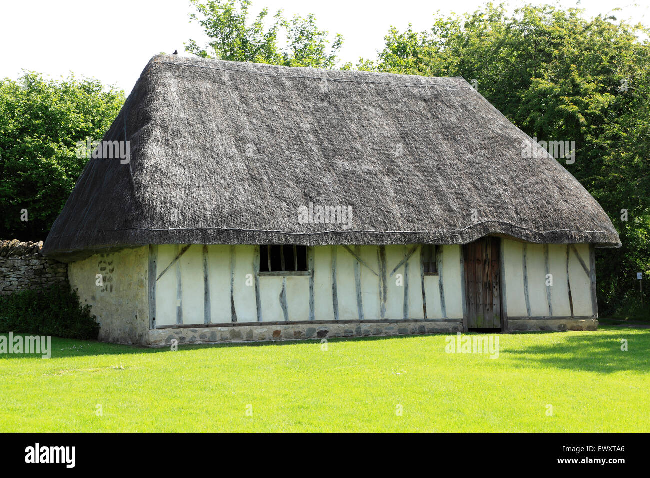 Crofter's Cottage, Ryedale Folk Museum, Hutton-le-Hole, Yorkshire, Hutton le Hole Stock Photo