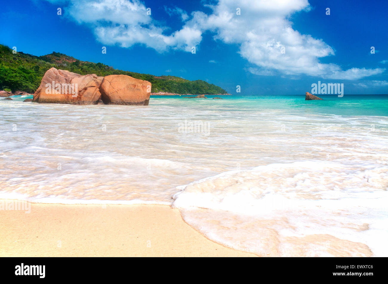 Anse Lazio, Praslin, Seychelles Stock Photo