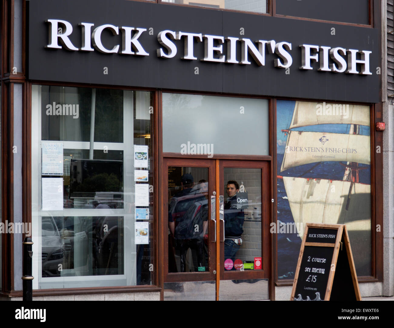 Rick Stein's Fish restaurant, famous TV chef, Falmouth, Cornwall