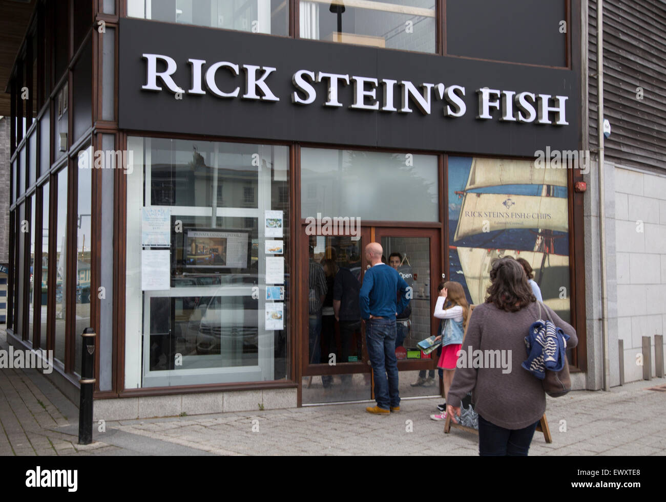 Rick Stein's Fish restaurant, famous TV chef, Falmouth, Cornwall