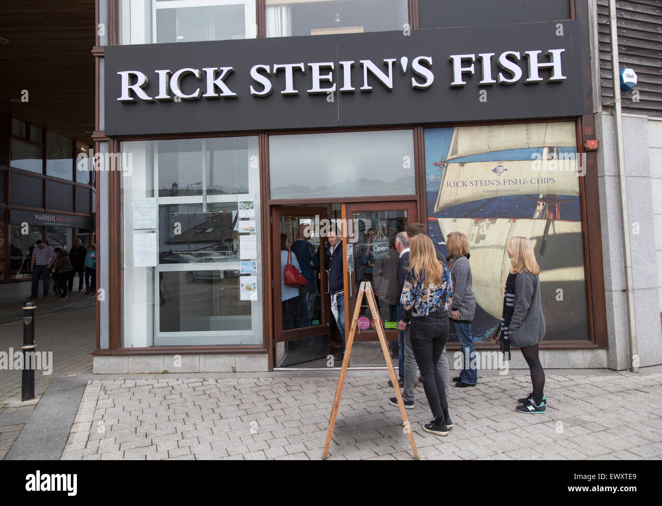 Rick Stein's Fish restaurant, famous TV chef, Falmouth, Cornwall