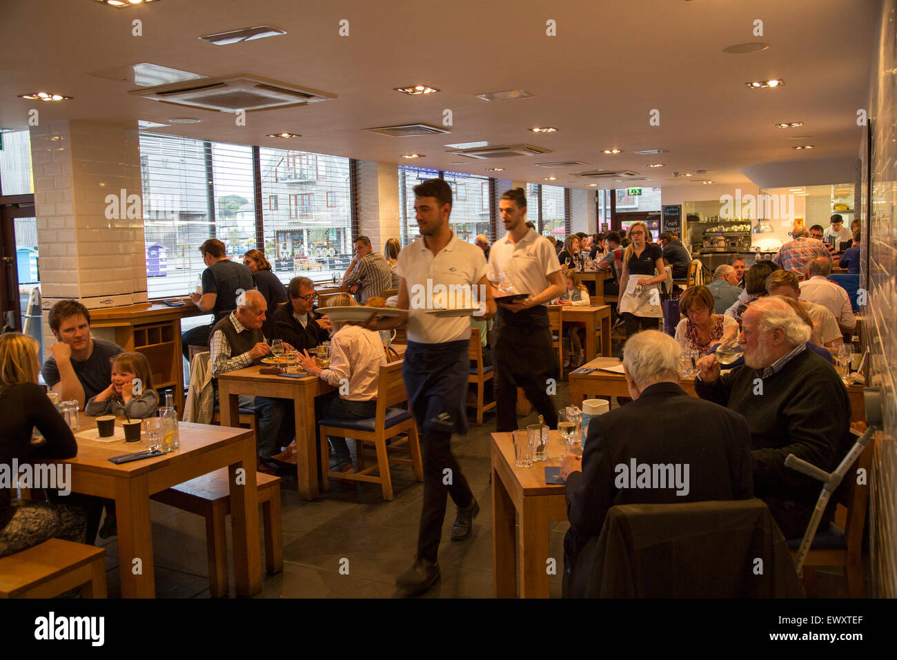 Rick Stein's Fish restaurant, famous TV chef, Falmouth, Cornwall