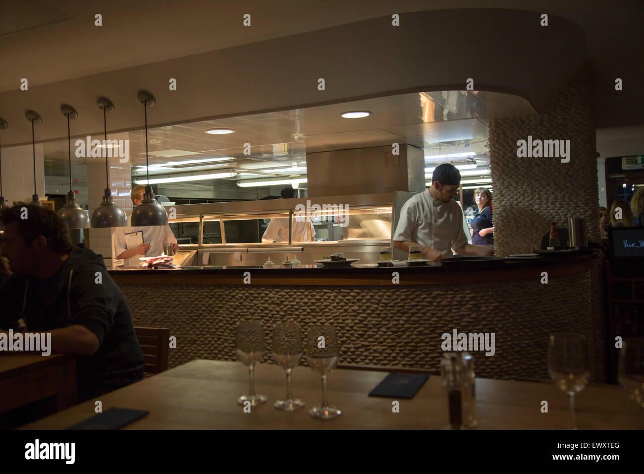 Rick Stein's Fish restaurant, famous TV chef, Falmouth, Cornwall